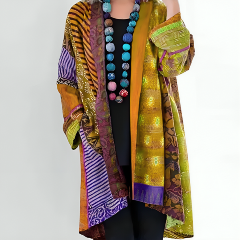 Kimono Ethnique Bohème Fluide | Léger & Coloré