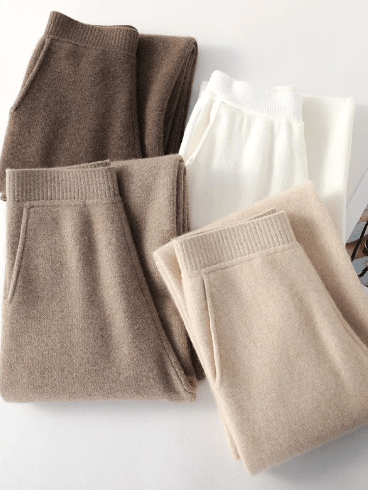 Womens Stylish Wide Leg Pants | Ribbed Knit