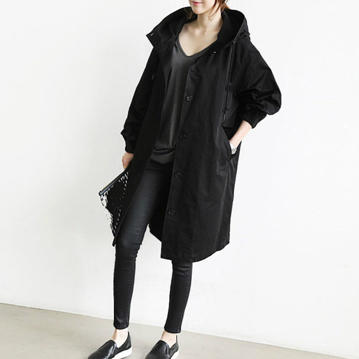 Women's Trench Coat | Long Hooded