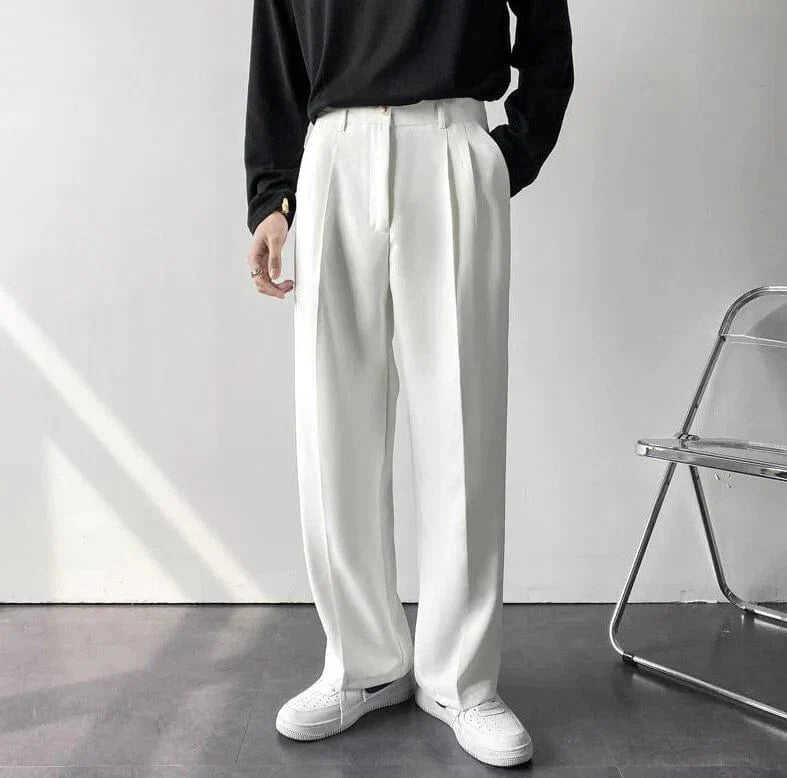 Men’s Old Money Wide-Leg Pants | Stylish