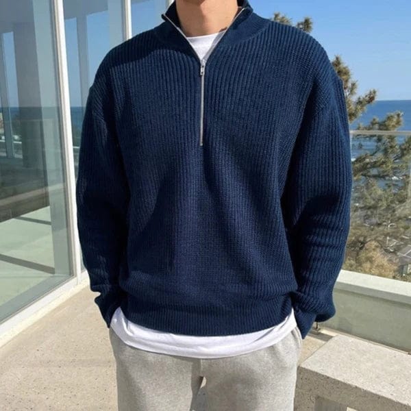 Men’s Classic Old Money Zip-up Sweater | Stylish