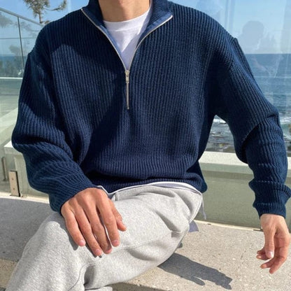Men’s Classic Old Money Zip-up Sweater | Stylish