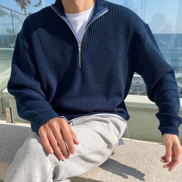 Men’s Classic Old Money Zip-up Sweater | Stylish