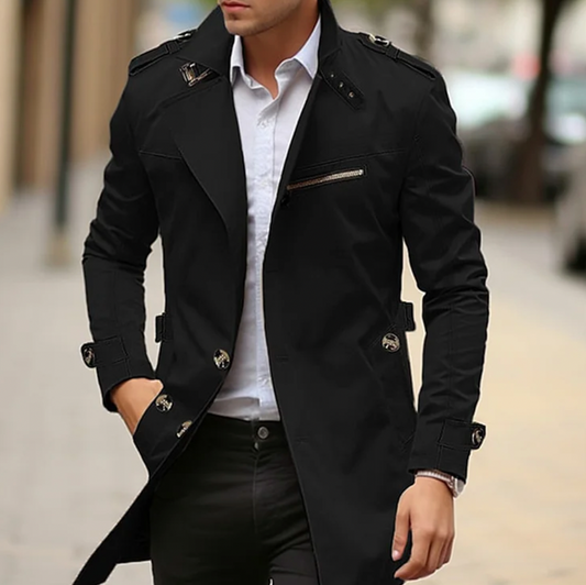Men’s Classic Long Coat | Formal Style
