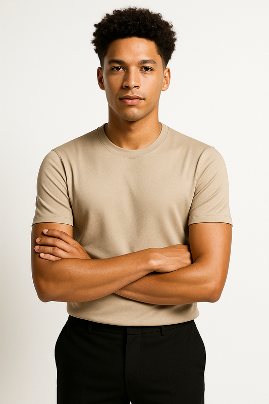 Men’s Minimalist Crewneck T-Shirt | Slim Fit