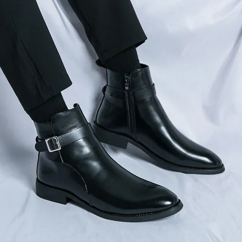 Mens Chelsea Boots  | Sleek Classic with Side Zipper