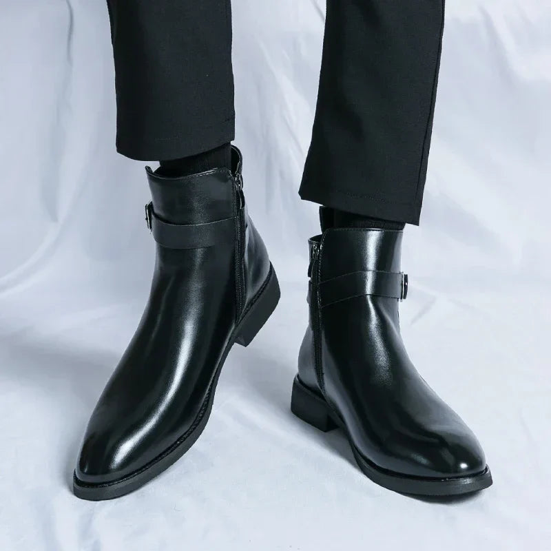 Mens Chelsea Boots  | Sleek Classic with Side Zipper