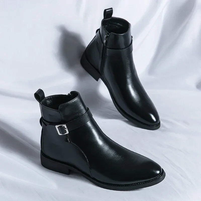 Mens Chelsea Boots  | Sleek Classic with Side Zipper
