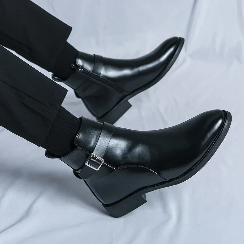 Mens Chelsea Boots  | Sleek Classic with Side Zipper