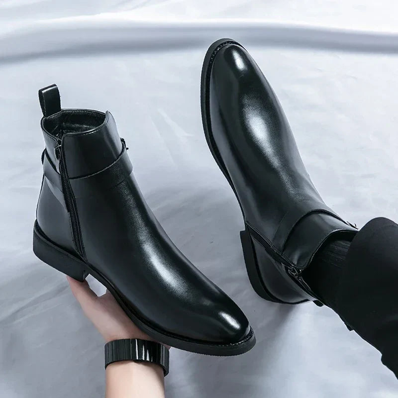 Mens Chelsea Boots  | Sleek Classic with Side Zipper