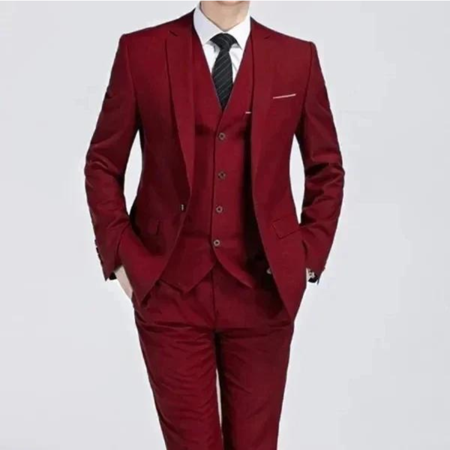 Men’s Classic Blazer and Trouser Set | Timeless Three-Piece Look
