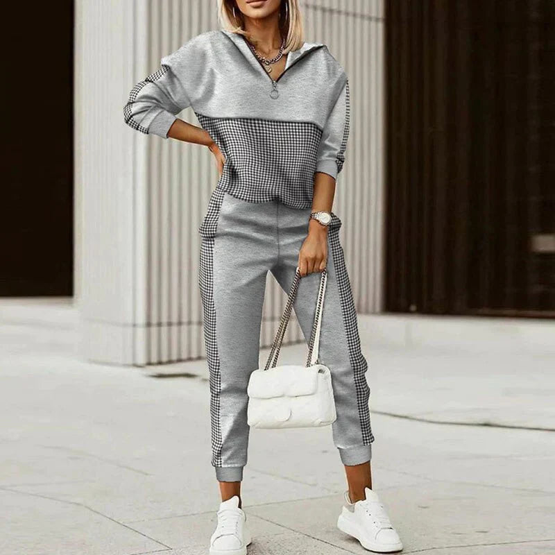 Women's Casual Zip Hoodie & Joggers Set | Two-Piece