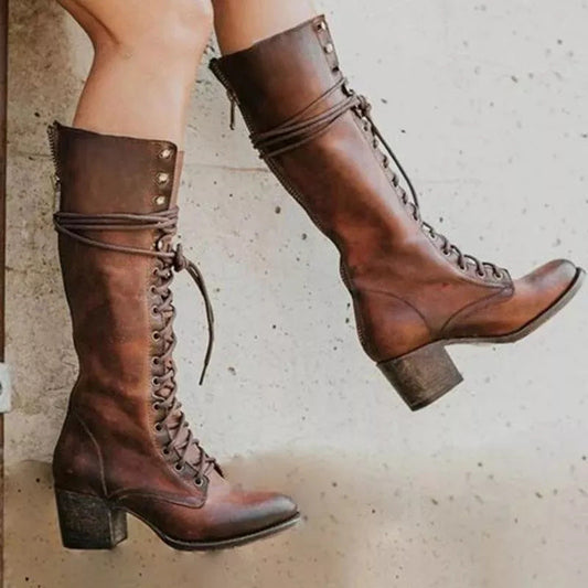 Women’s Stylish Knee-High Boots | Chunky Heel