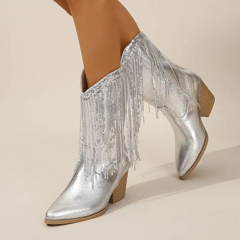Women’s Western Style Boots | Mid-Calf & Decorative Fringe