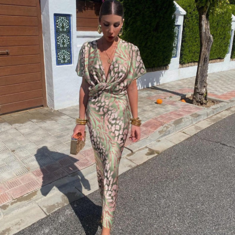 Robe Maxi Élégante à Motifs Floraux | Torsadée & Flatteuse