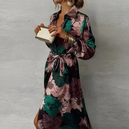 Women’s Belted Waist Dress | Maxi