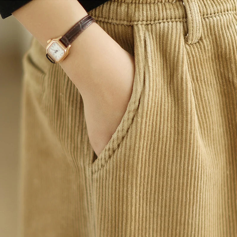 Women’s Cozy Corduroy Trousers | Wide Leg