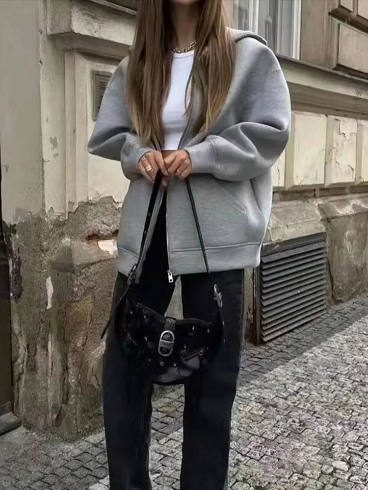 Women’s Hooded Zip Up Sweater