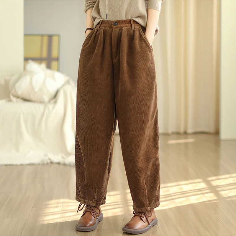 Women’s Cozy Corduroy Trousers | Wide Leg