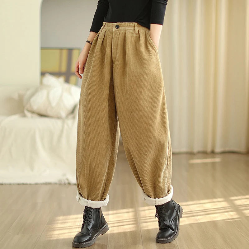 Women’s Cozy Corduroy Trousers | Wide Leg