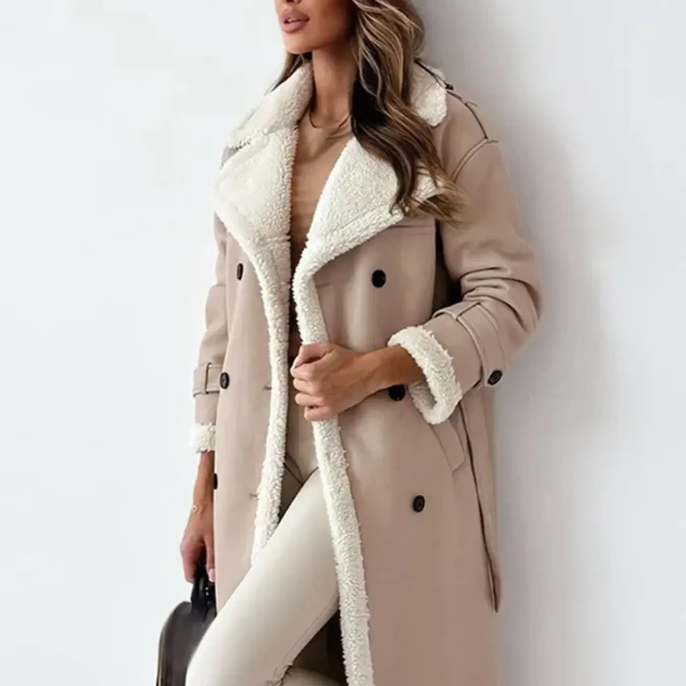 Women’s Long Coat | Classic Collar Design