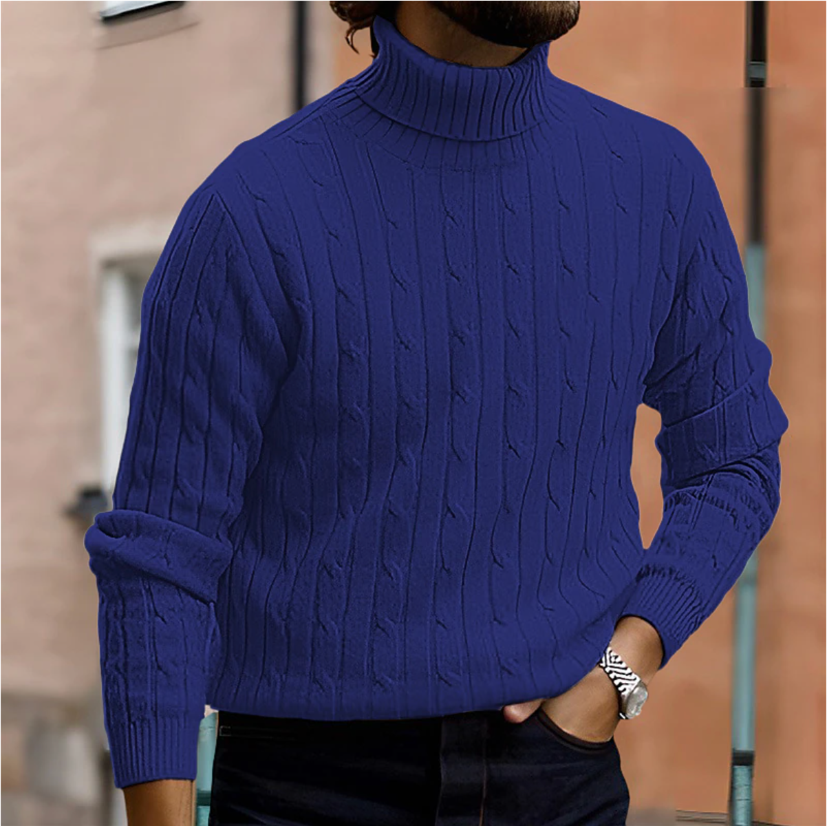 Men’s Roll-Neck Sweater | Stylish