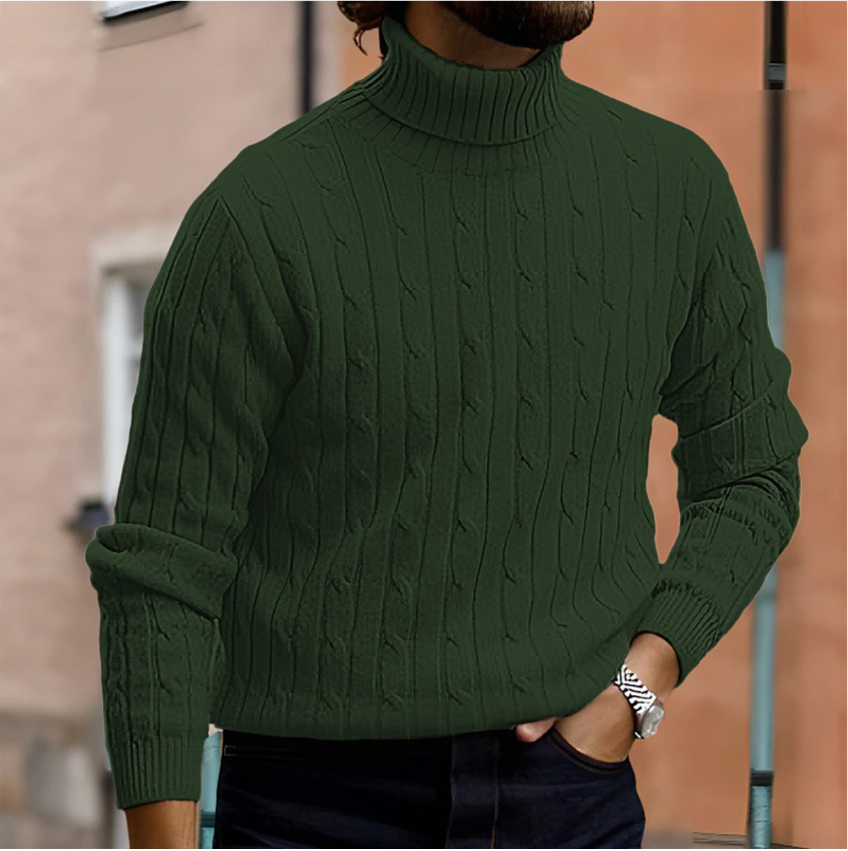 Men’s Roll-Neck Sweater | Stylish