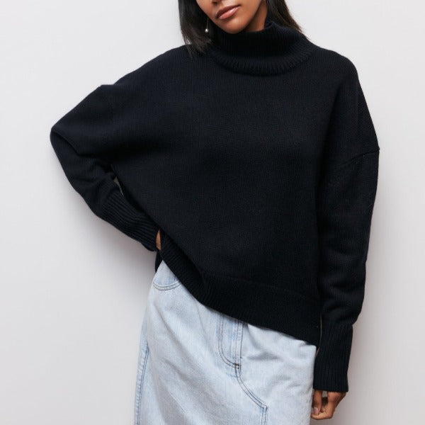 Women’s Roll-Neck Knit Jumper | Long-Sleeve Style