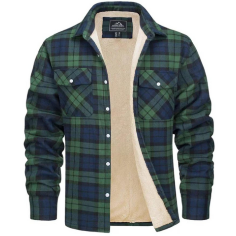 Veste à Carreaux Boutonnée | Chaleureuse et Décontractée