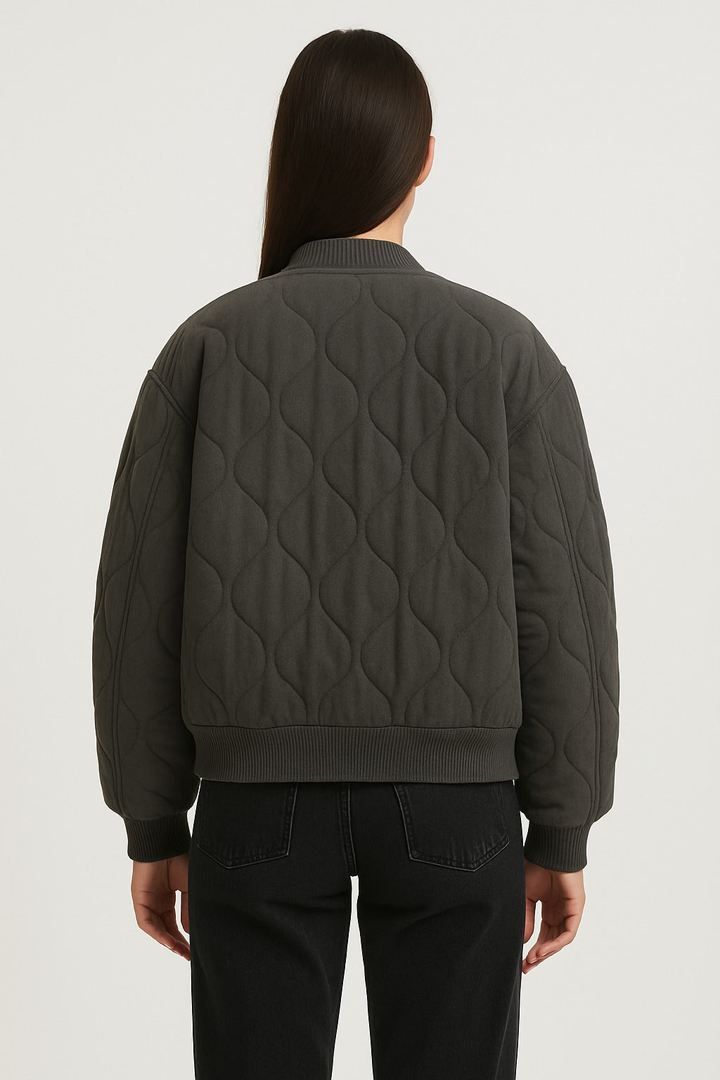 Women’s Oversized Bomber Jacket | Transitional Zip Design