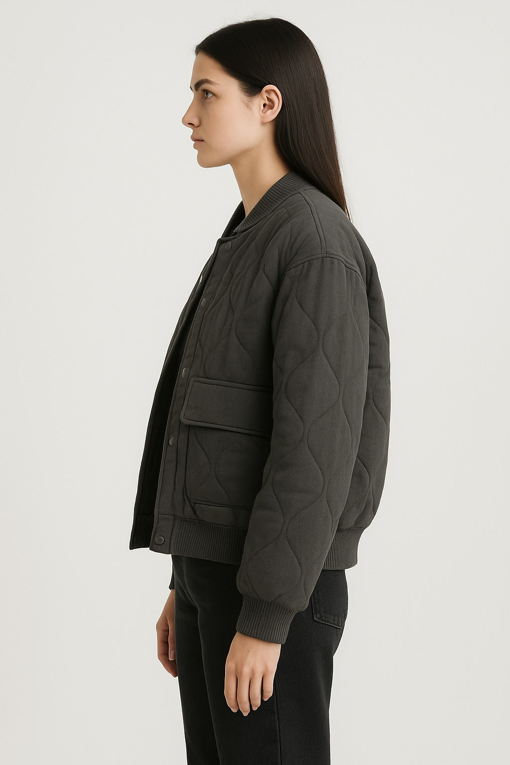 Women’s Oversized Bomber Jacket | Transitional Zip Design