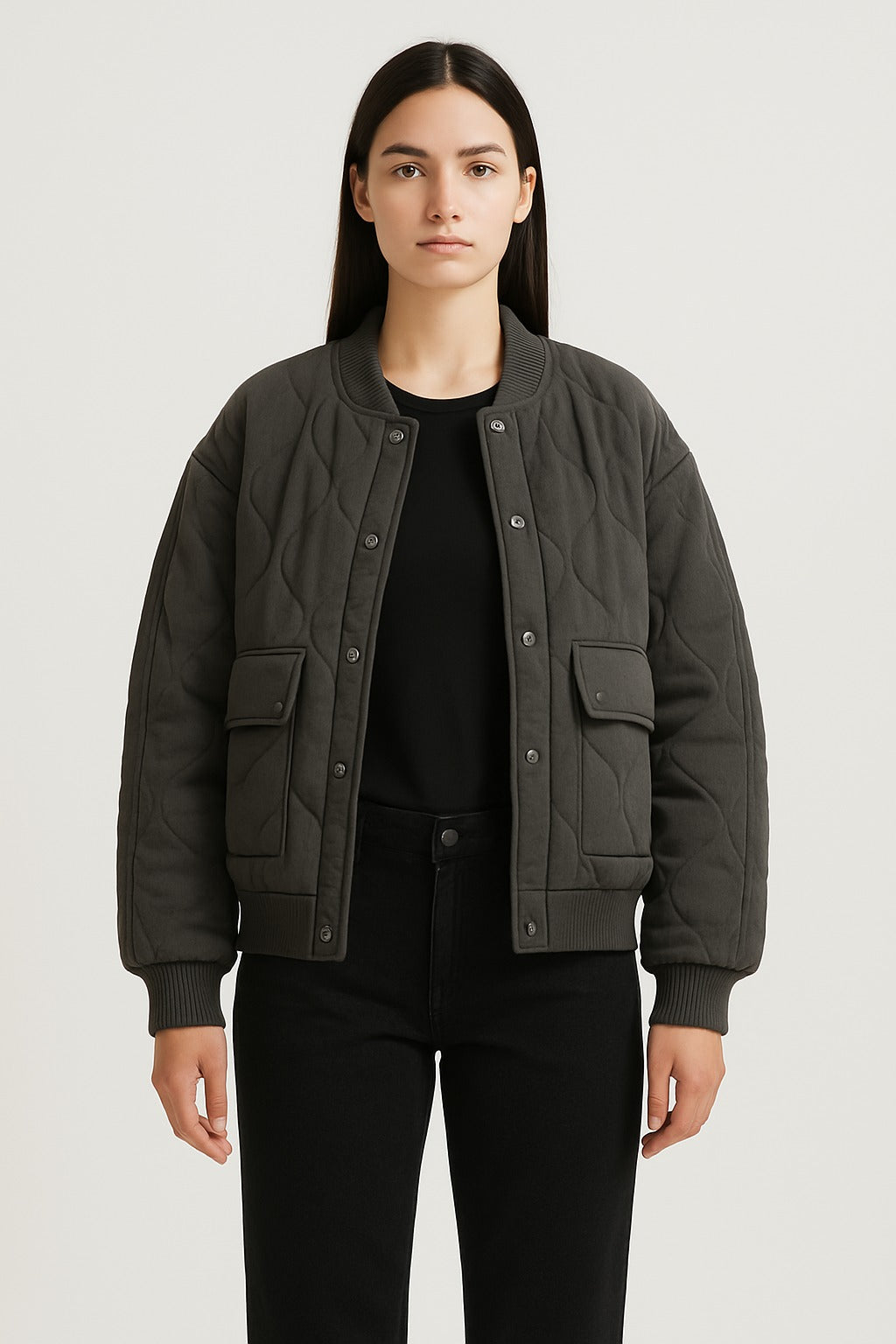 Women’s Oversized Bomber Jacket | Transitional Zip Design