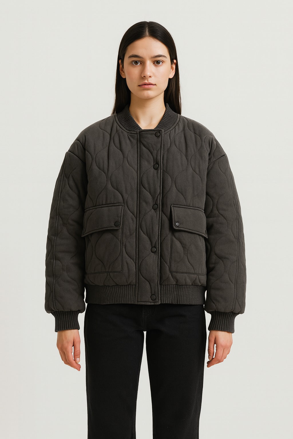 Women’s Oversized Bomber Jacket | Transitional Zip Design