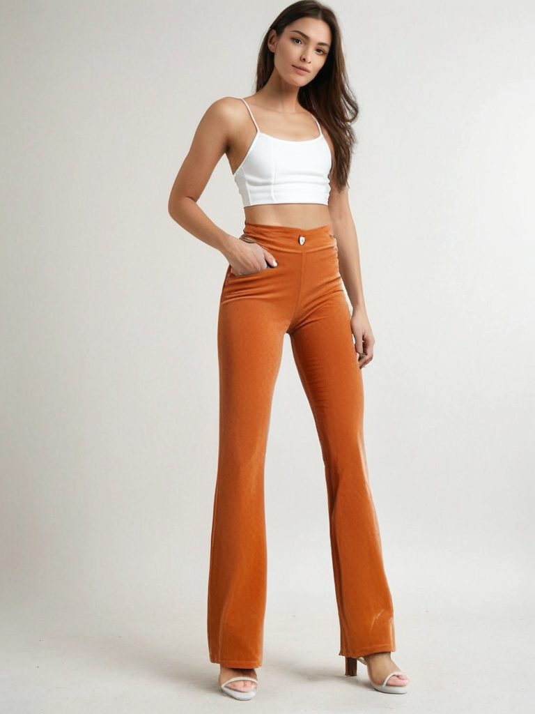 Women’s Winter Corduroy Trousers | High-Waisted Flared
