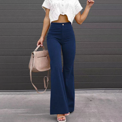 Women's Winter Corduroy Trousers | High-Waisted Flared