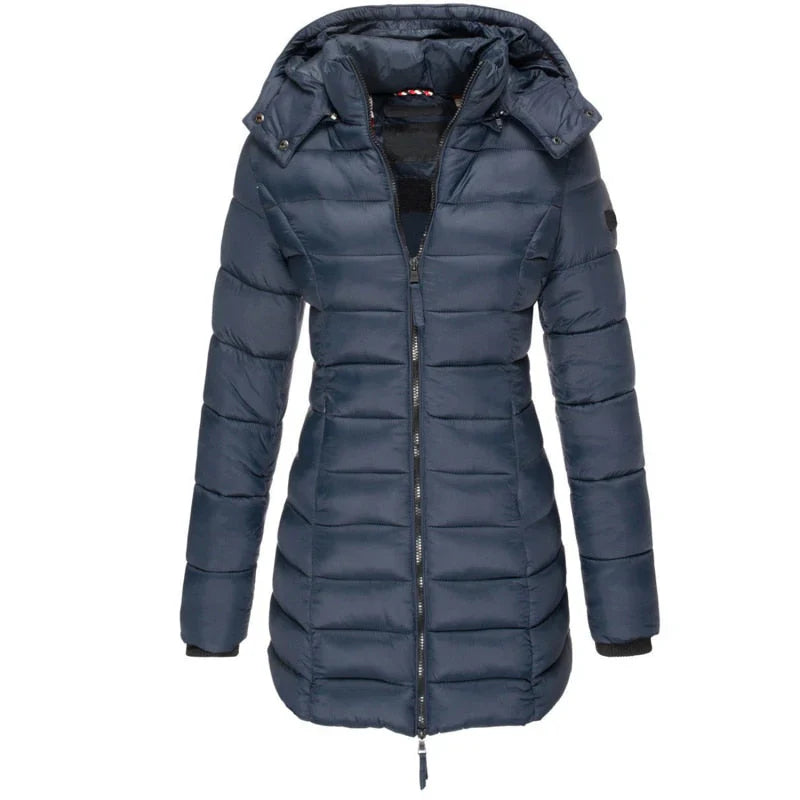 Women’s Long Down Jacket | Hooded Cut