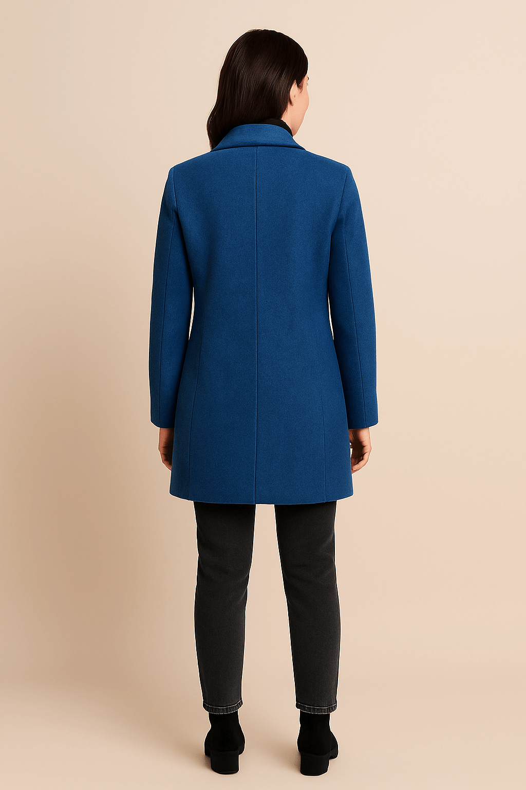 Women’s Stand-Collar Coat | Structured Design with Pockets