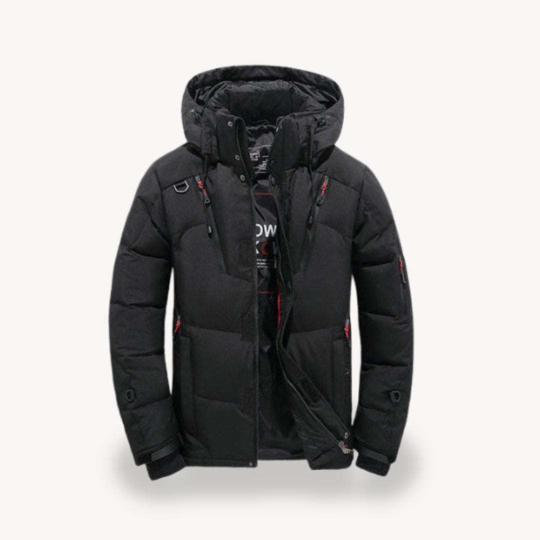 Men’s Stylish Puffer Jacket with Hood | Modern Accent