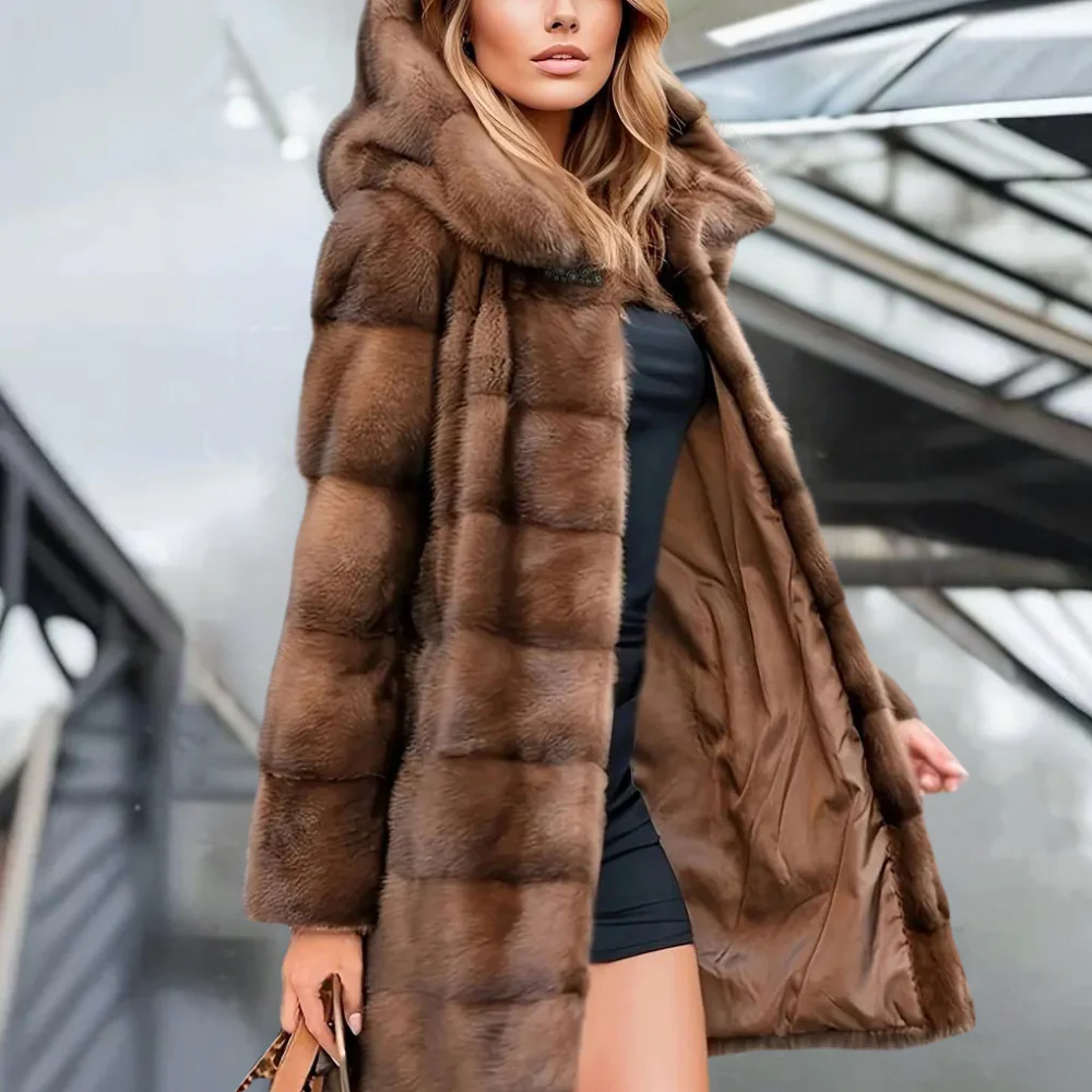 Women’s Relaxed Fit Fur Coat | Mid-Thigh Length