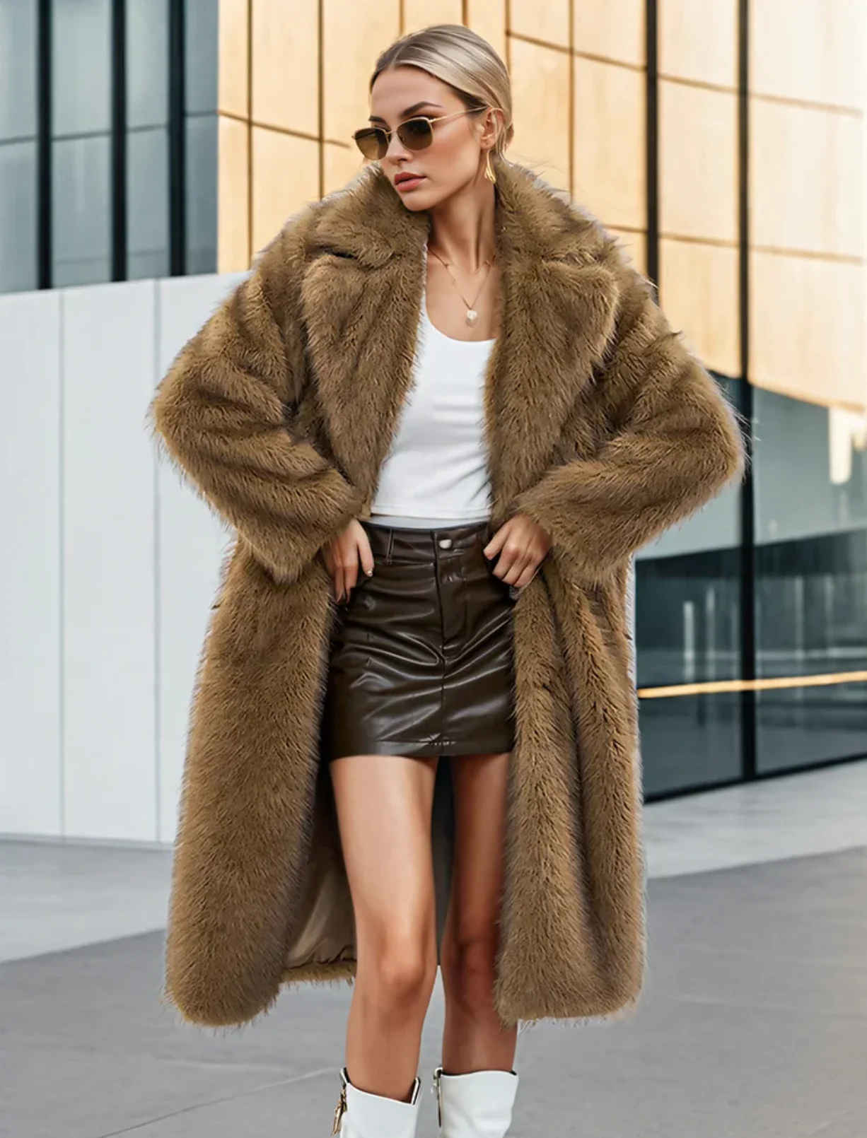 Women’s Oversized Fur Coat | Full Length