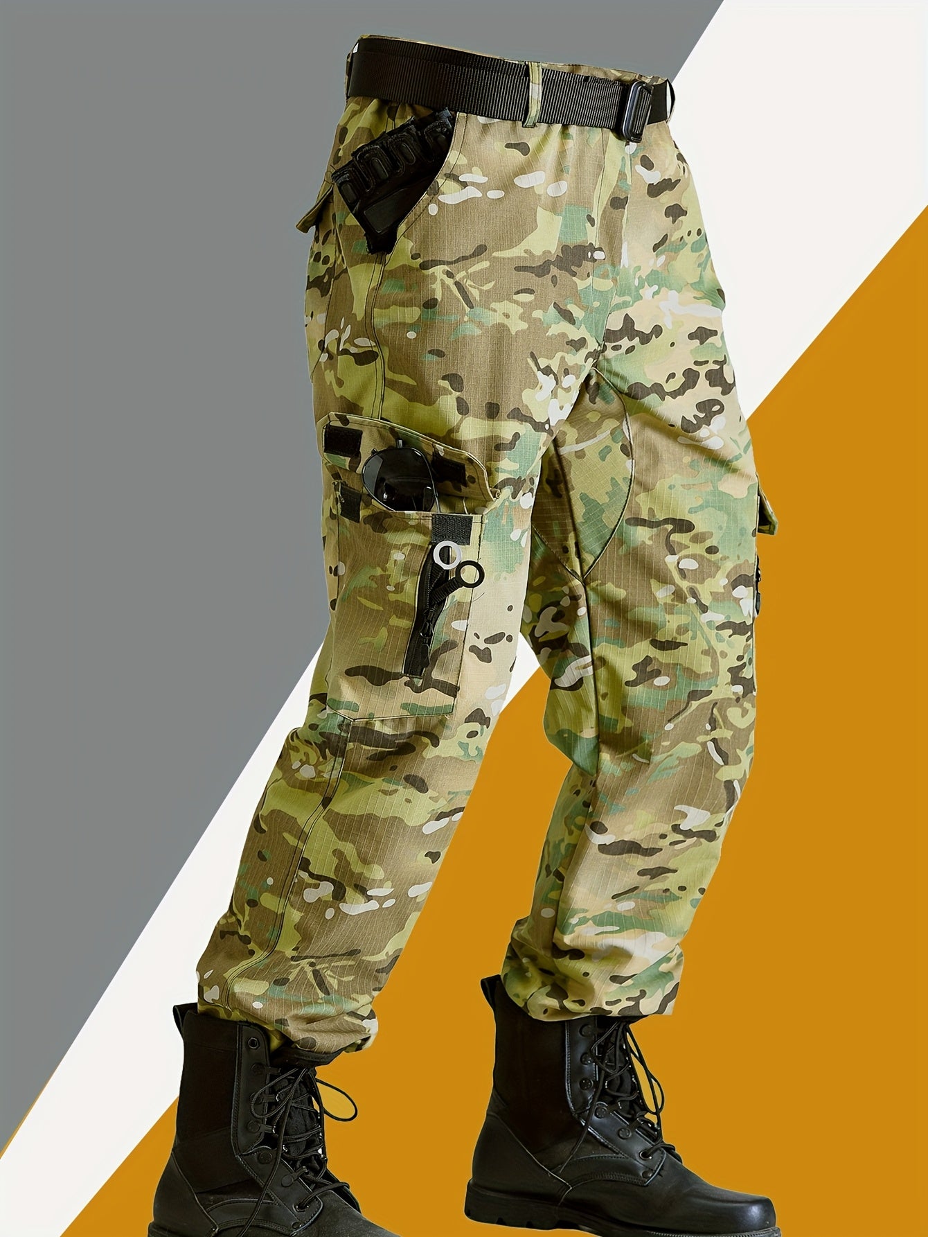 Mens Multi-Pocket Camouflage Work Trouser