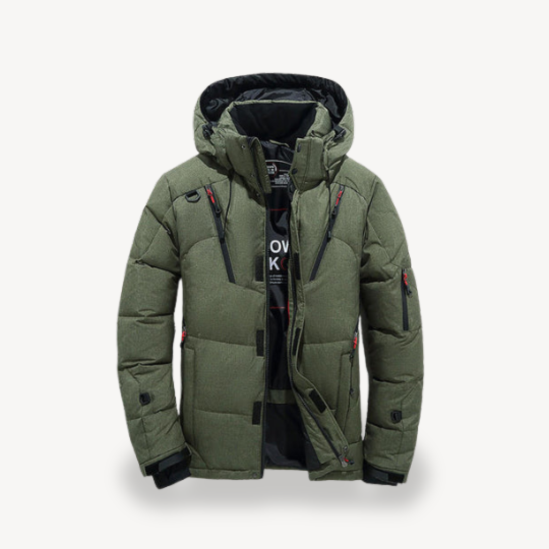 Men’s Stylish Puffer Jacket with Hood | Modern Accent