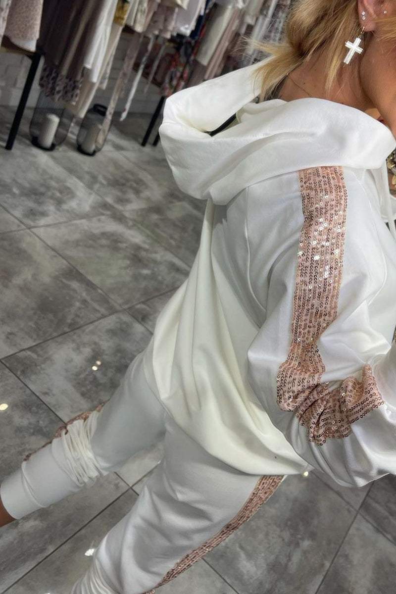 Women’s Casual Two-Piece Set | Sparkle Details