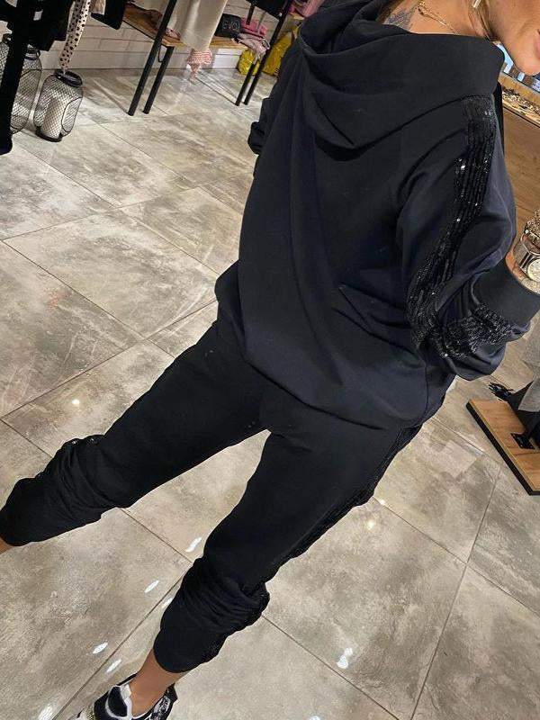 Women’s Casual Two-Piece Set | Sparkle Details