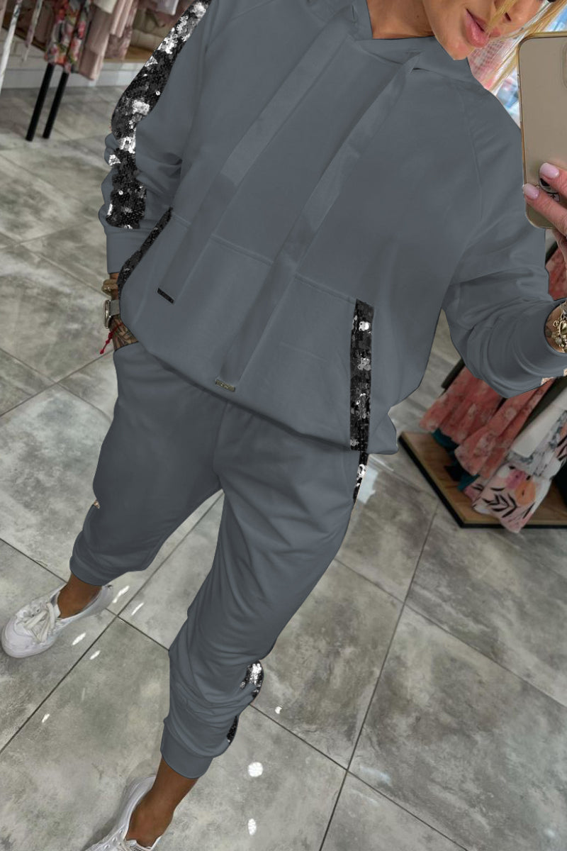 Women’s Casual Two-Piece Set | Sparkle Details