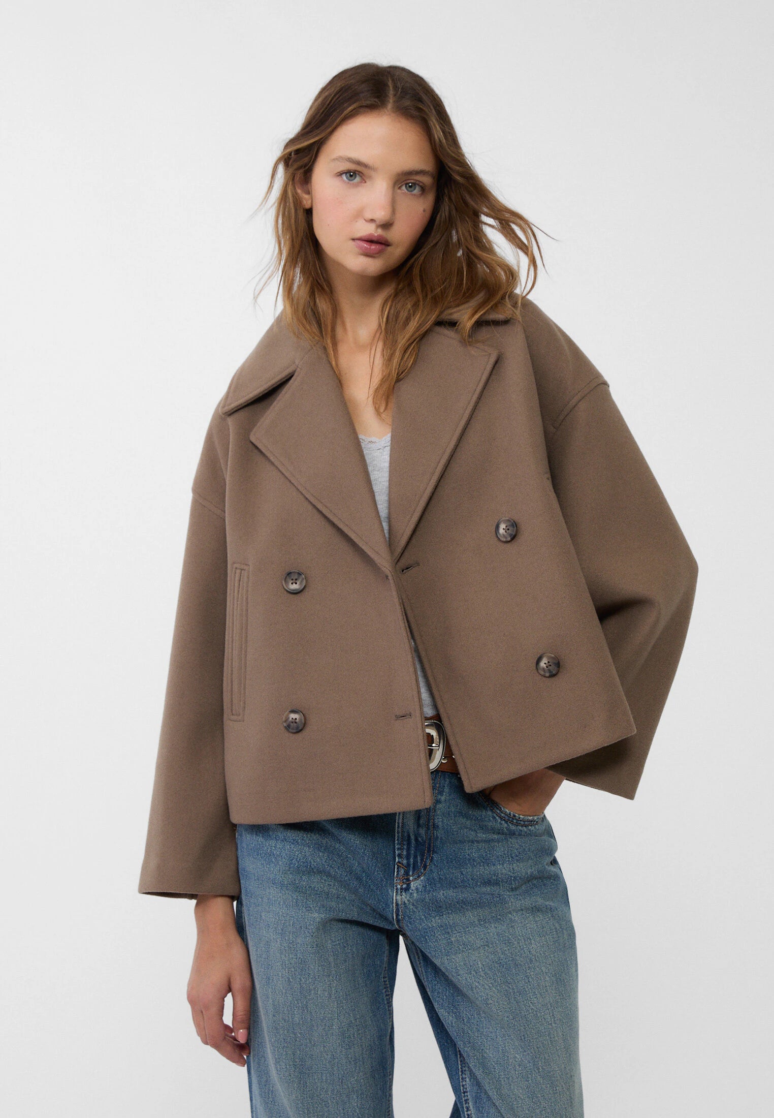 Women’s Stylish Short Double Breasted Coat | Chic