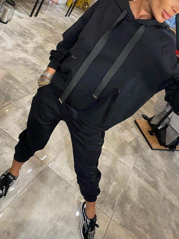 Women’s Casual Two-Piece Set | Sparkle Details