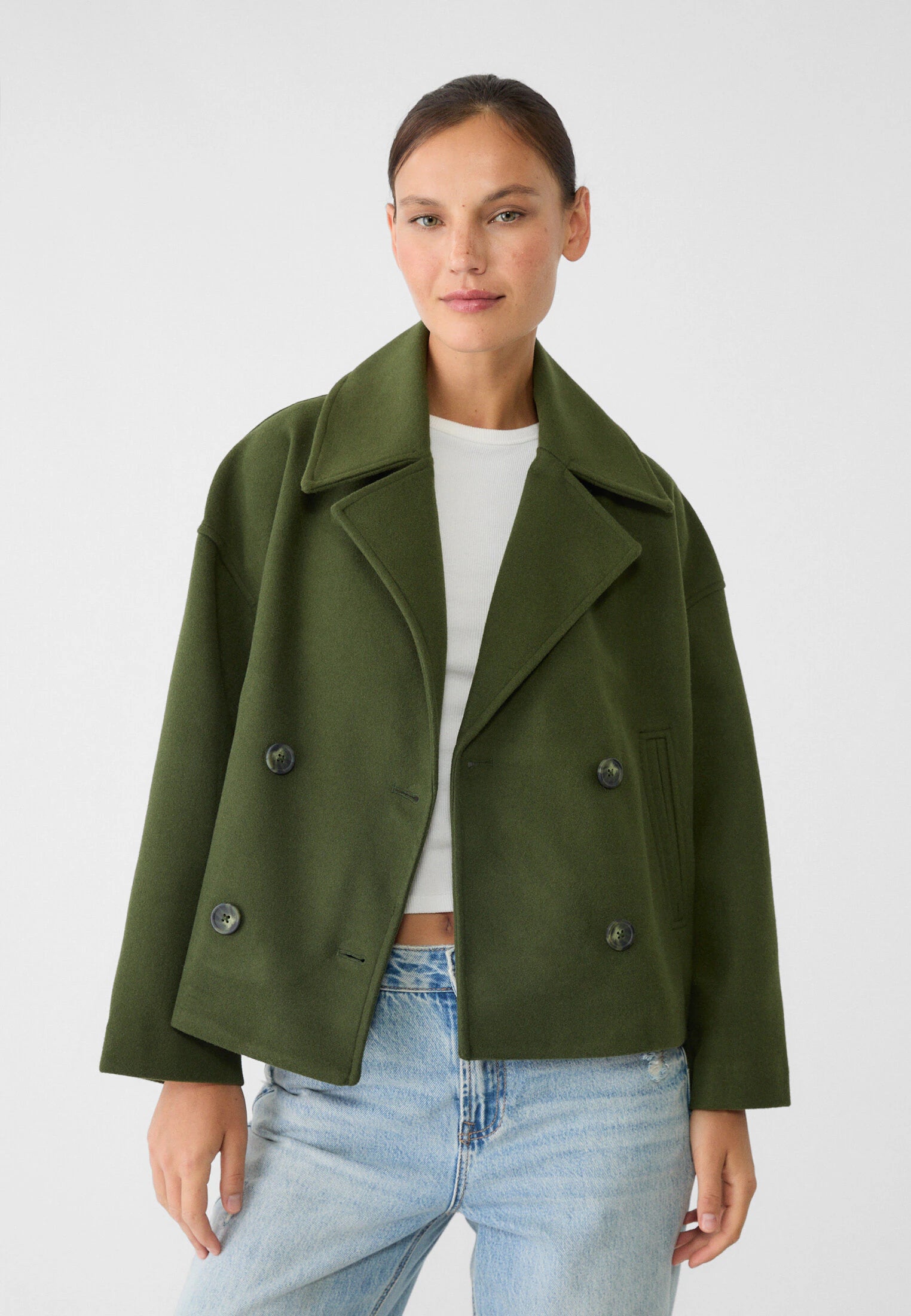 Women’s Stylish Short Double Breasted Coat | Chic