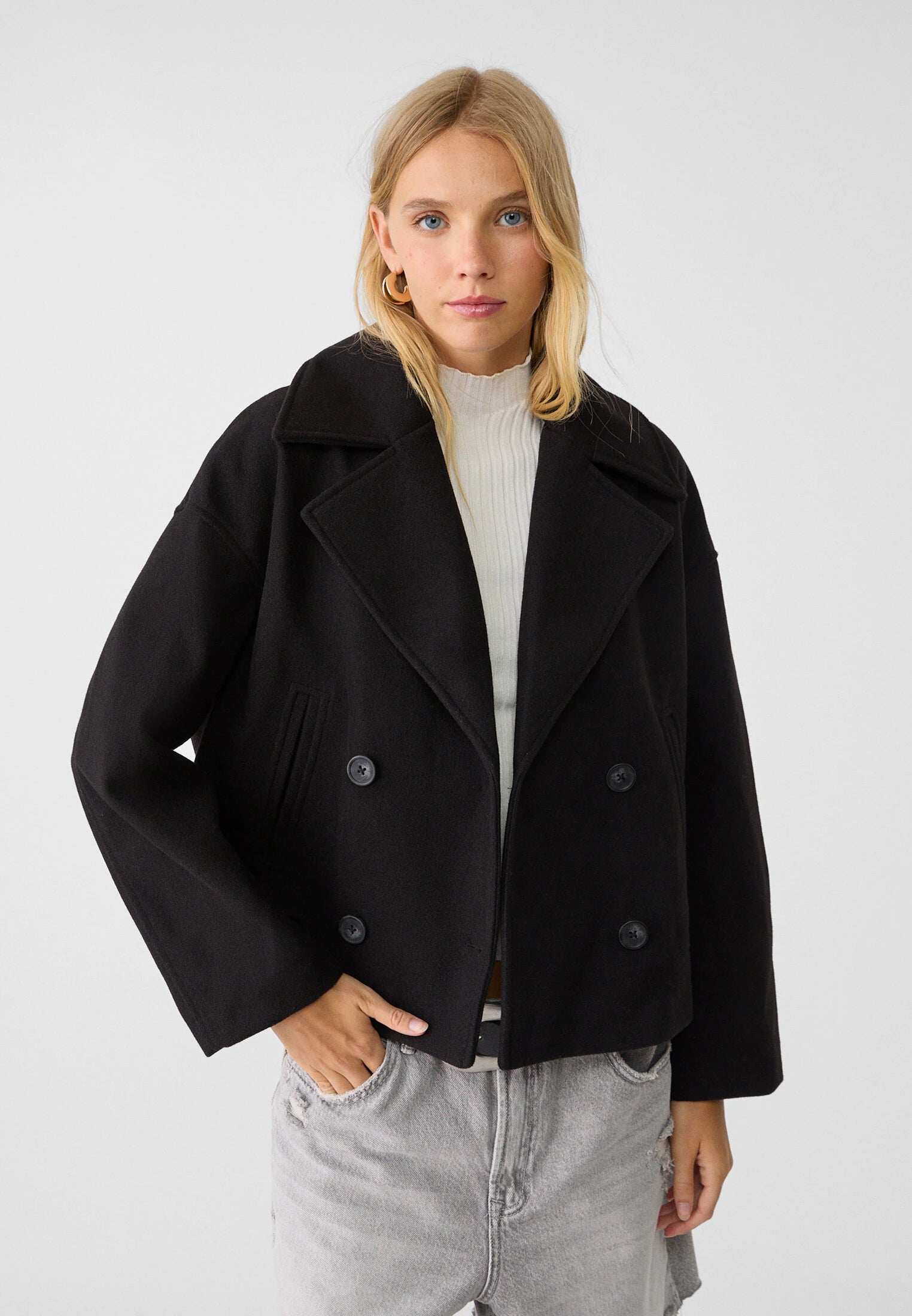 Women’s Stylish Short Double Breasted Coat | Chic