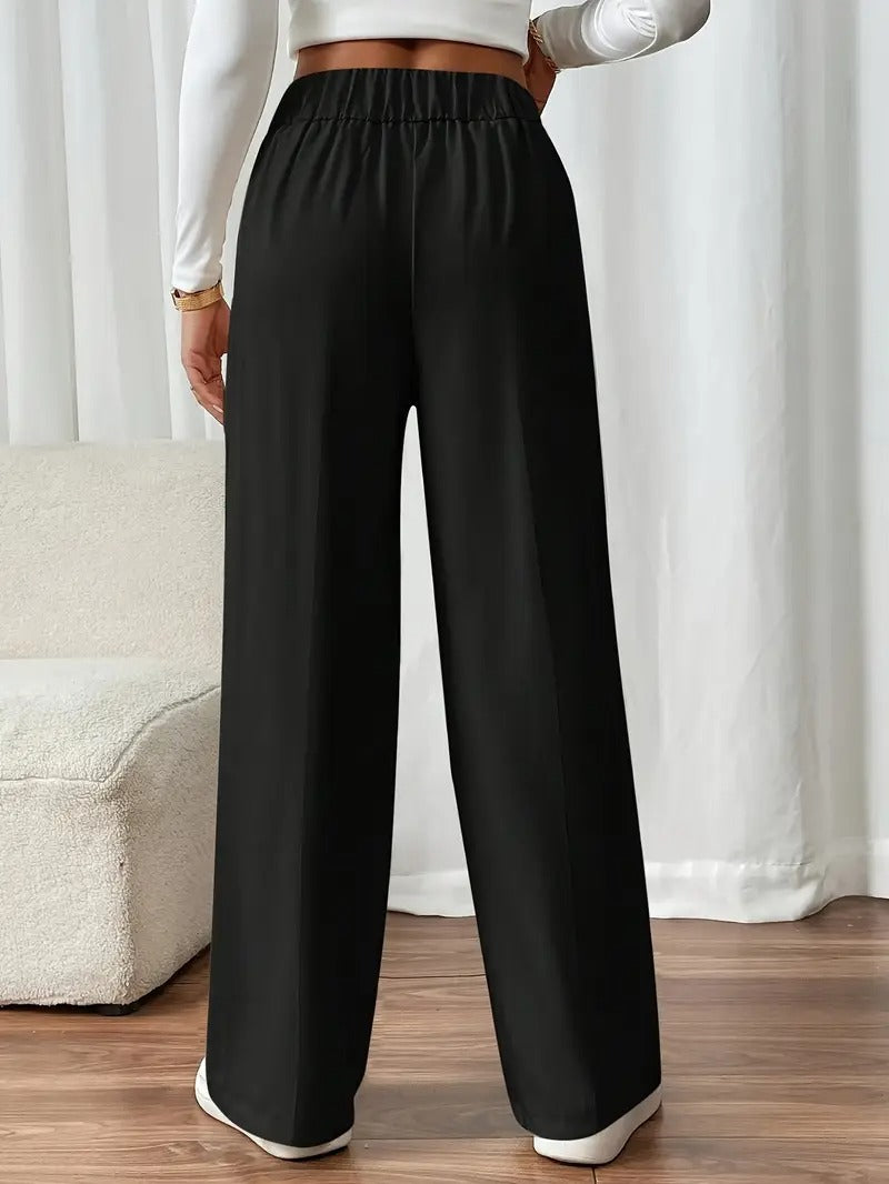 Ladies Black Trousers | Chic High-Waist